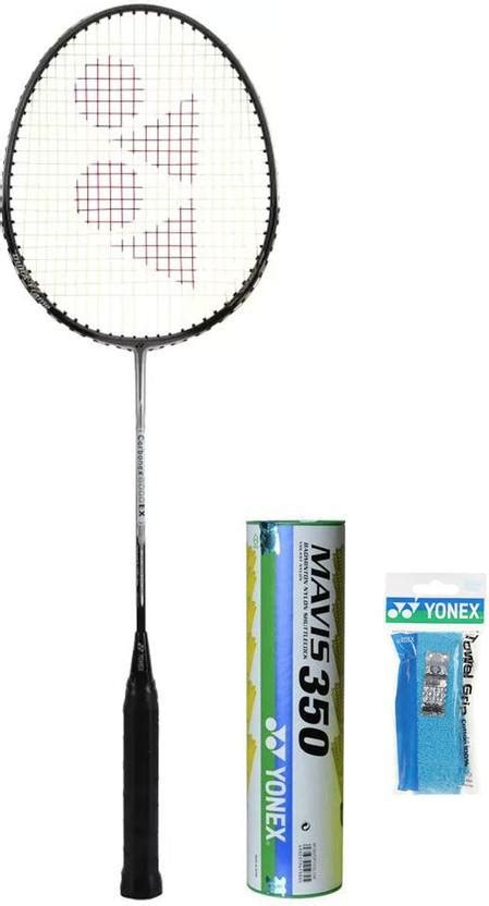 YONEX Carbonex 6000Ex Badminton Racket with Mavis 350 + Towel Grip ...