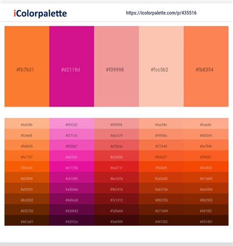 5 Latest Color Schemes with Medium Violet Red And Peach Puff Color tone ...