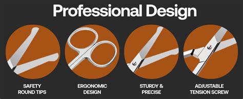 RUBAB MEN Nasal Safety Personal Grooming Scissor for Nose Hair, Beard ...