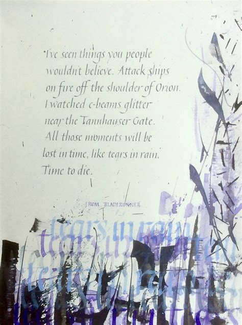 Tears in Rain monologue : bladerunner