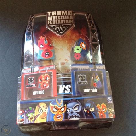 Thumb Wrestling Federation Rare Toy Wrestlers Nfuego Vs. Unit 19G ...