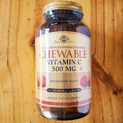 Solgar Chewable Vitamin C 500 mg – Natural Cranberry-Raspberry Flavour ...