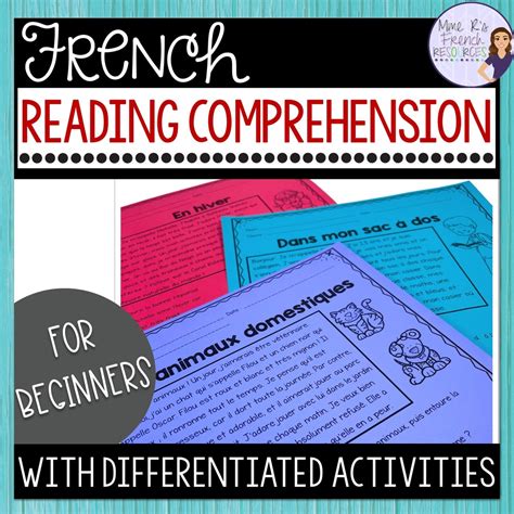 French Reading Comprehension Worksheets Reading Activities - Etsy