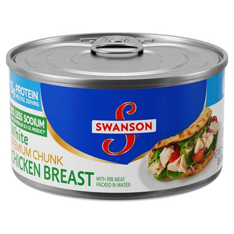 Amazon.com: Swanson 35% Less Sodium White Premium Chunk Canned Chicken ...