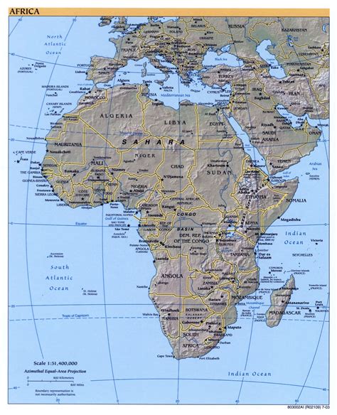 Capital Cities Map Printable Africa