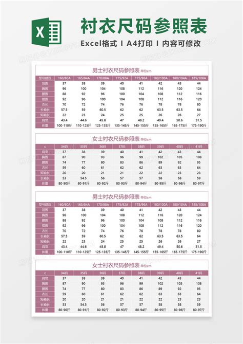 最全的服装尺码对照表_360新知