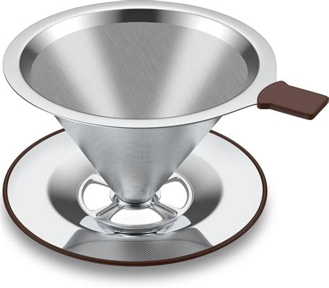 Amazon.com: NKOVE Pour Over Coffee Dripper Stainless Steel Reusable ...