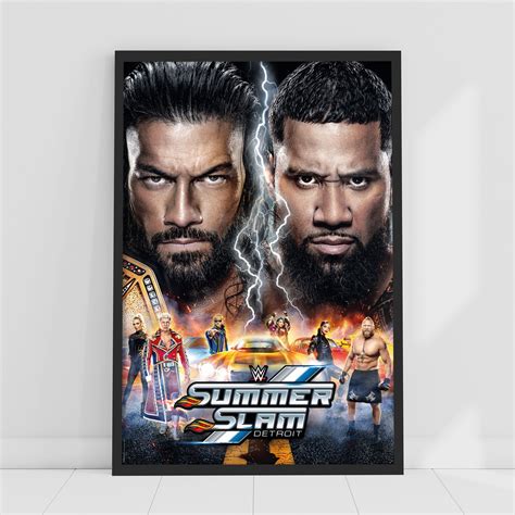 WWE Print - SummerSlam Detroit Poster – www.themed.co.uk