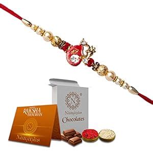NUMINUS Rakhi For Brother Combo Set Of 1 Rakhi Same As Pic | Ganesh ...