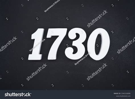 Black Background Number 1730 Made White Stock Photo 2341218395 ...