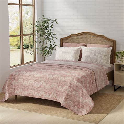 Buy LAYERS Pure Nest Cotton 180TC Printed 3Pcs Super King Bedsheet Set ...