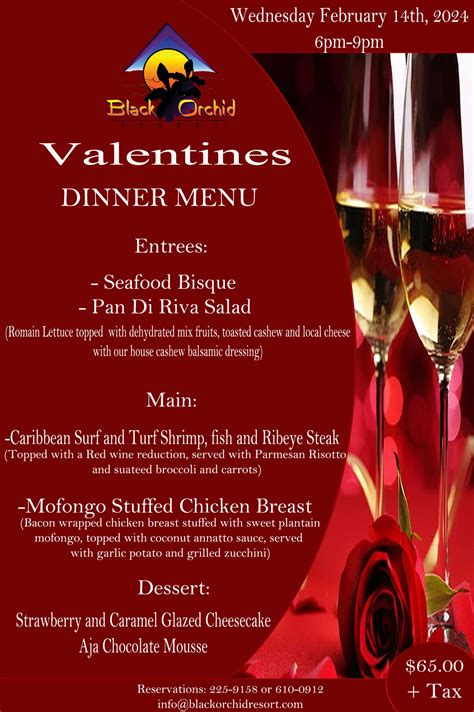 A Taste of Romance: Black Orchid Resort Unveils Sumptuous Valentine's Menu