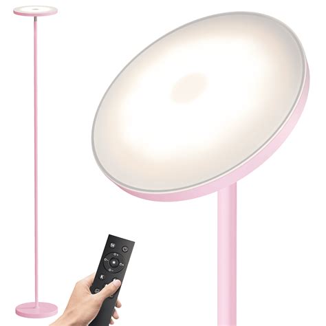 SUNMORY Soft Pink Torchiere Floor Lamp for Bedroom and Office – Elegant ...