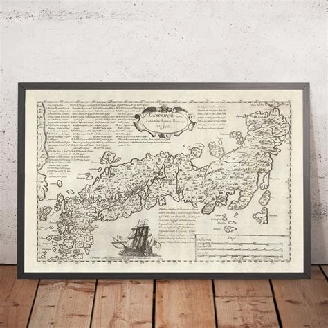 Old "Shogun" Map of Japan by Moreira, 1679: Portuguese Jesuits, Edo, K – The Unique Maps Co.