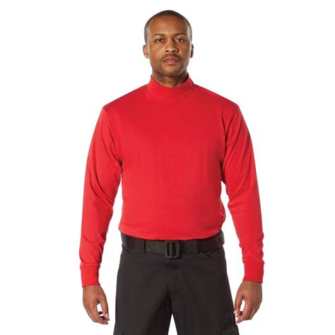 Men's Mock Turtleneck Shirt Comfort Fit Uniform Long Sleeve – Grunt Force