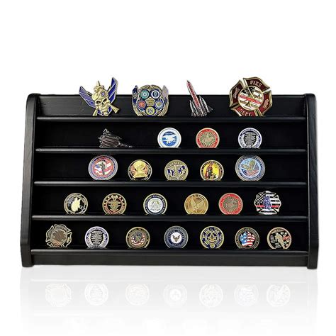 DecoWoodo Military Challenge Coin Holder Wooden Rack Challenge Coin ...