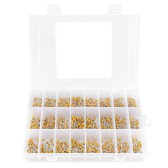 1200 Pieces 24 Value 50V Ceramic Capacitor Assortment Kit, Multilayer ...