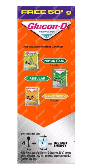 Glucon D Tangy Orange Refill Powder 125 Gm - Uses, Side Effects, Dosage ...
