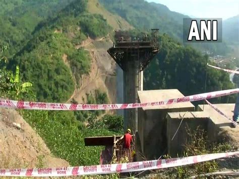 World's tallest railway bridge pier being built in Manipur as part of ...