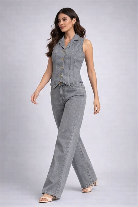 Urban Muse Grey Denim Co-ord Set – SUEDHAGHA