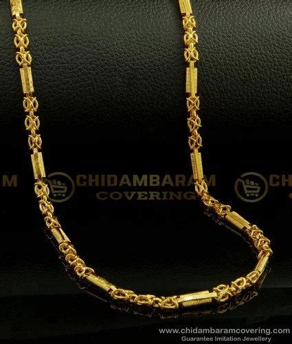 Buy 36 Inches Long Kerala Spring Flexible Long Chain Gold Plated Chain ...