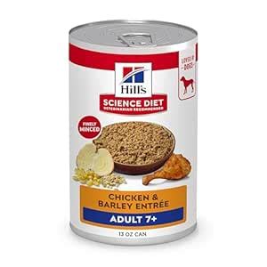 Hill's Science Diet Adult 7+ Entrée Canned Dog Food, Chicken and Barley ...