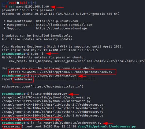 Linux Privilege Escalation: Python Library Hijacking - Hacking Articles
