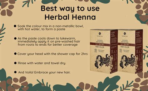 Buy HM Herbal Me Pack Of 2 X 150 = 300 Gm I Nut Brown Natural Hair ...