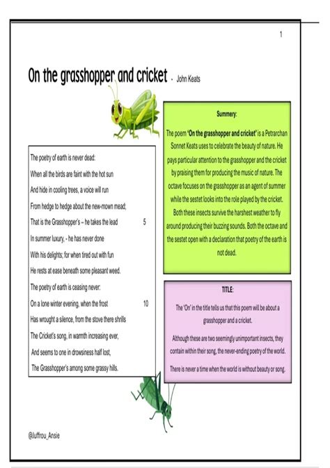 Summary A detailed poem analysis by @ Juffrou Ansie on “On the ...