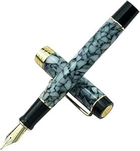 SCHMIDT Jinhao 100 Classic Fountain Pen Gray Celluloid, Medium Nib with ...