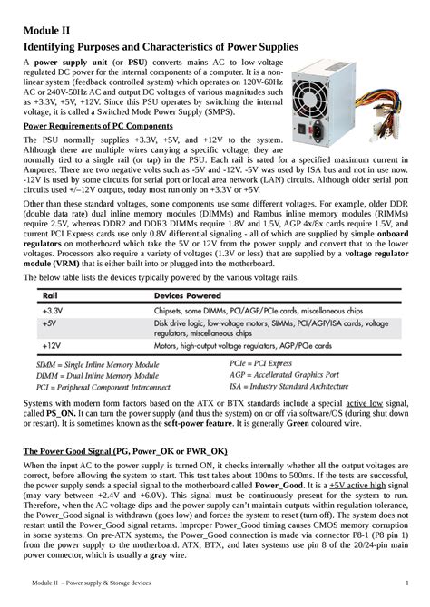 Computer System Hardware Module 2 - Module II Identifying Purposes and ...