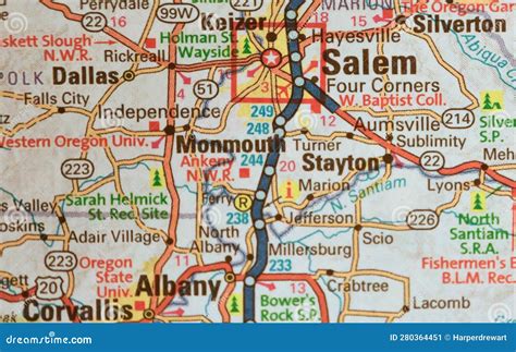 Map Image of Salem Oregon 3 Stock Image - Image of estate, cities ...