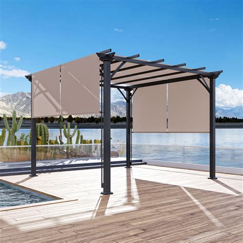 UPTIOT 10 Ft. X 10 Ft. Metal Pergola With Canopy | Wayfair