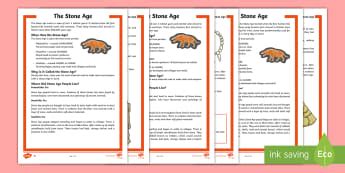 Stone Age Worksheets and Activities | The Stone Age | KS2