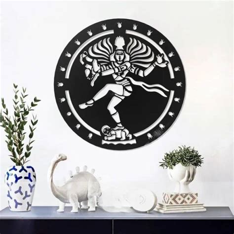 One Trade India Hindu Decoration Nataraja Wood Wall Art Dancing Shiva ...