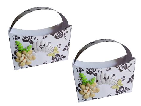 Handmade Bag Papercraft White Color, Pack of 2 : Amazon.in: Home & Kitchen