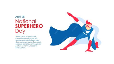 Premium Vector | National superhero day banner template