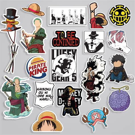 One Piece Stickers Pack 1 - 20 High-Quality Anime Decals for True Fans