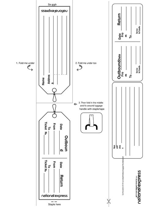 Free Printable Luggage Tag Templates [PDF, Word]