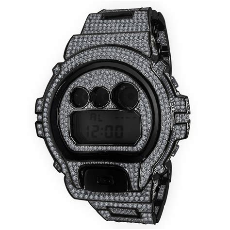 Black Iced Out G Shock Watches