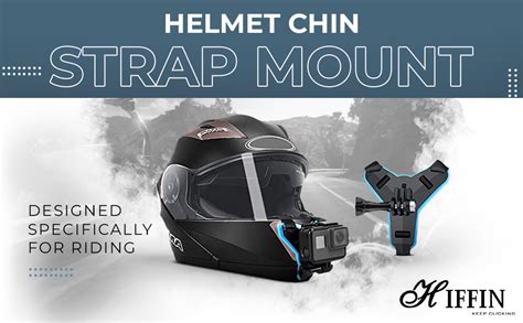 HIFFIN Helmet Chin Strap Mount Compatible with All Smart Phones Go pro ...