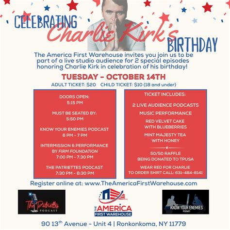 Celebrating Charlie Kirk's Birthday | America First