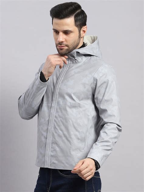 Buy Luxuria Men Beige Check Hooded Full Sleeve Reversible Jacket Online ...