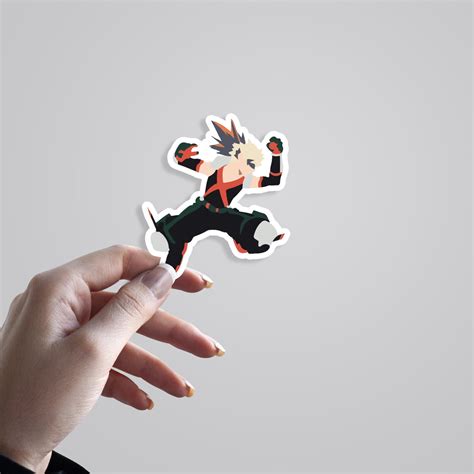 Bakugo Minimalist MHA Anime Stickers - Explosively Stylish Decals for ...