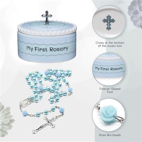 Cascade Goods - Boys My First Baby Rosary & Keepsake Box, Catholic ...