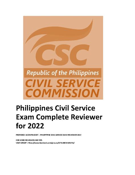 2022 Civil Service Exam Complete Reviewer ( MOCK EXAM) - Philippines ...