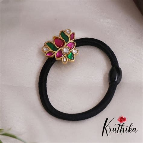 Beautiful Jadau Lotus Hair Band J212 – Kruthika Jewellery