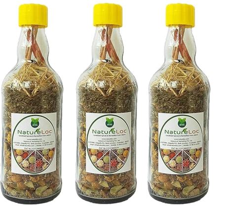 Ayurvedic Herbal Hair Oil Mix Glass Bottle-NatureLoC.com Hair Care ...