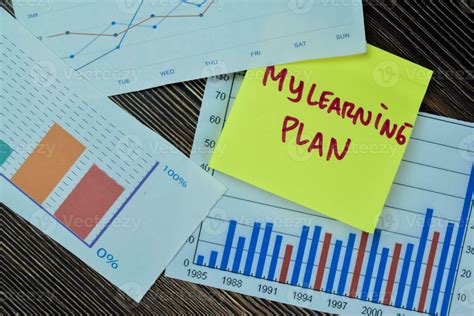 Concept of My Learning Plan write on sticky notes isolated on Wooden ...