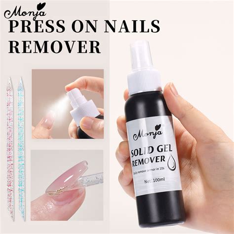 Monja 100ml Upgrade Nail Glue Remover Glue Off Solid Nail Glue Fake ...